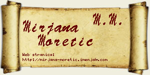 Mirjana Moretić vizit kartica